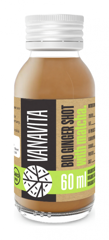 BIO Zázvorový shot s matchou - VanaVita 60 ml