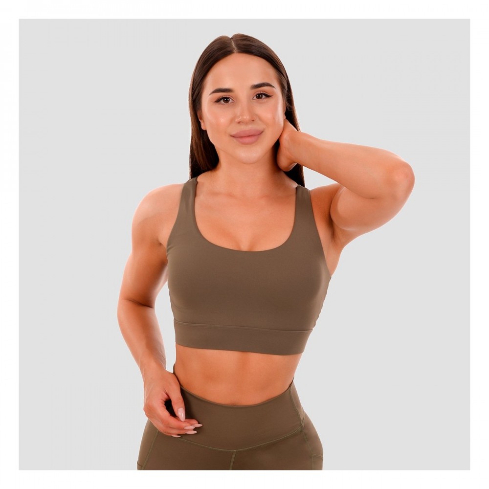 Sportovní podprsenka Cut-Out olive 