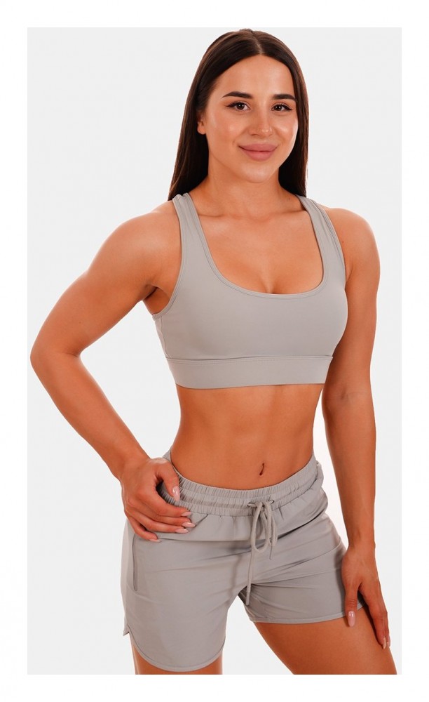 Sportovní podprsenka Mesh Panel grey 