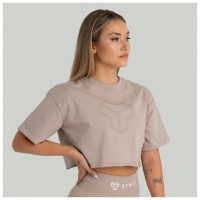Dámské tričko CropTop Taupe - STRIX  
