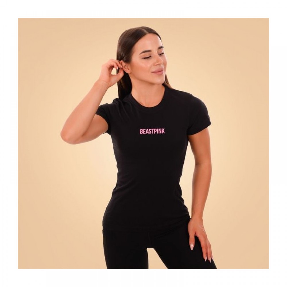 Dámské tričko Daily Black - BeastPink 