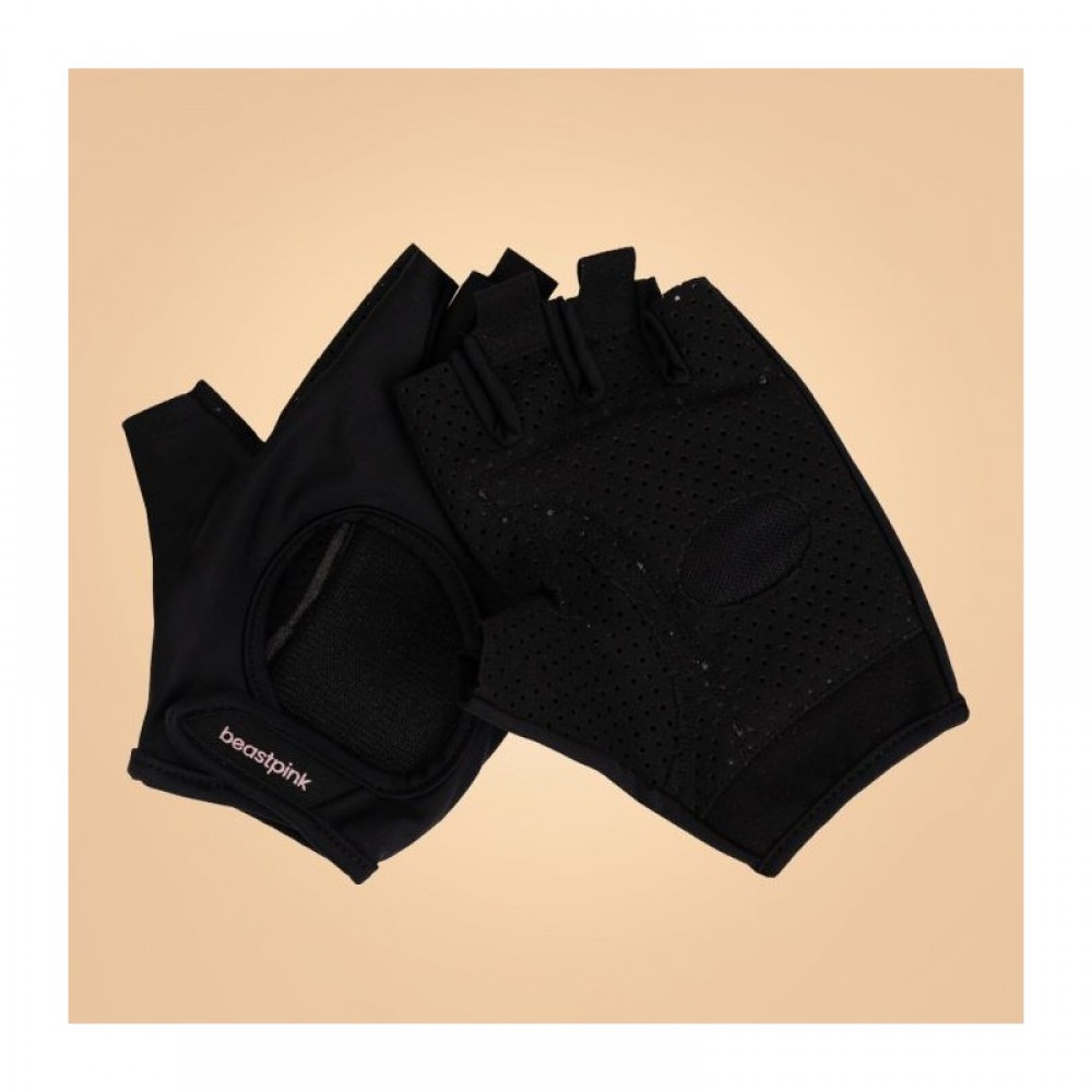 Dámské fitness rukavice Hyper Black - BeastPink 
