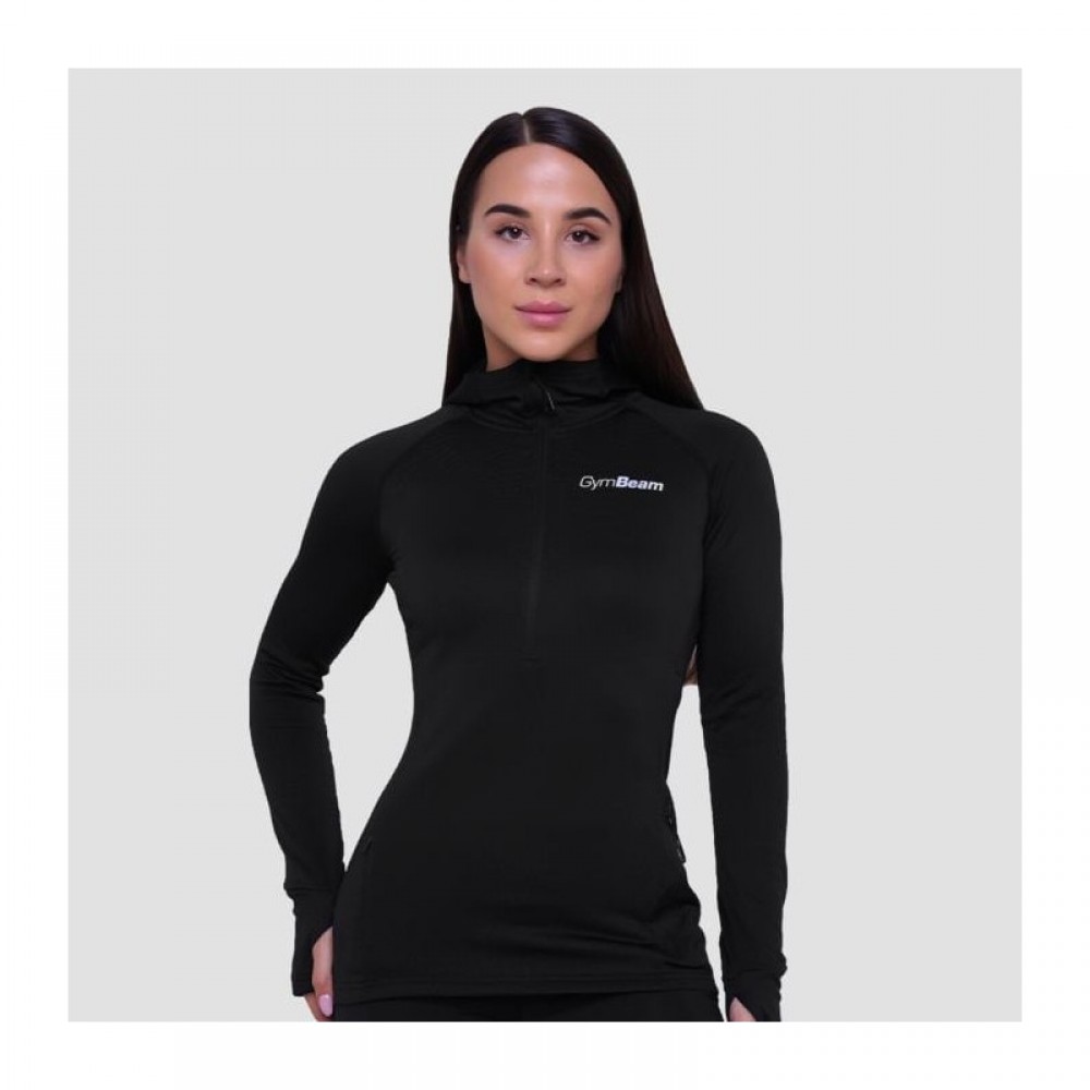 Dámská běžecká mikina 1/2 Zip Pulse Black 