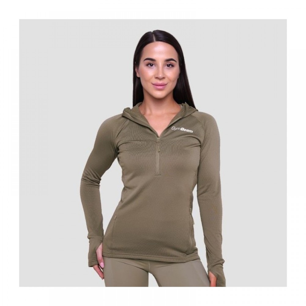 Dámská běžecká mikina 1/2 Zip Pulse Vetiver 