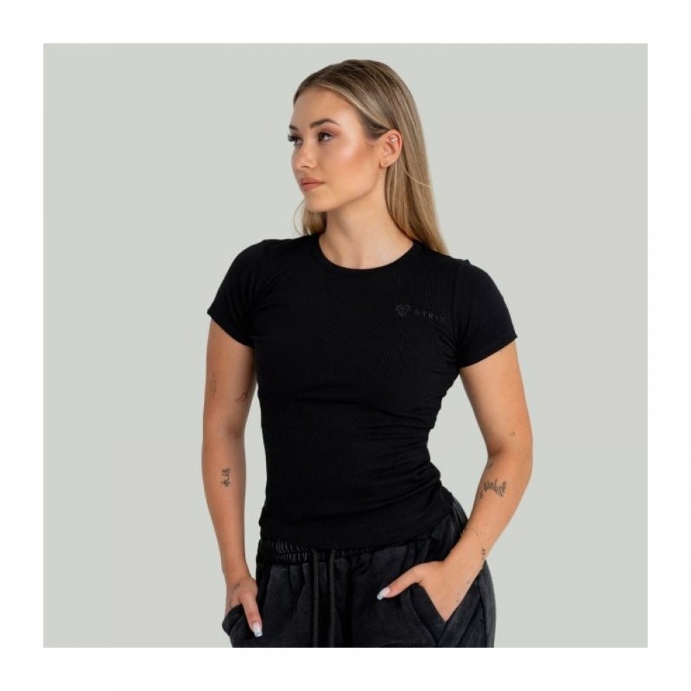 Dámské tričko Ribbed Black 