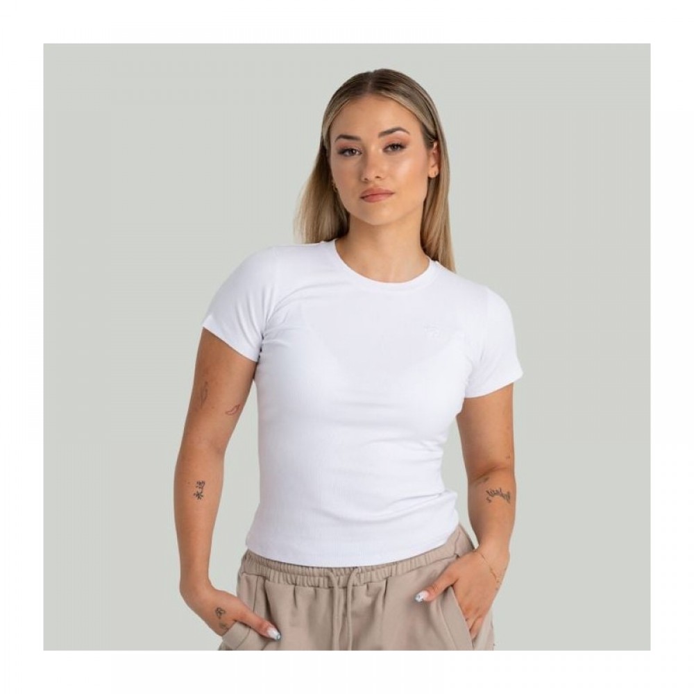 Dámské tričko Ribbed White - STRIX 