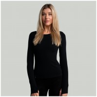 Dámské tričko s dlouhým rukávem MERINO I Black - STRIX  