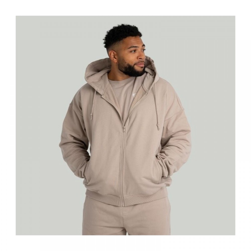 Mikina Zip Taupe 