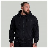 Mikina Zip Washed Black  
