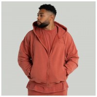 Mikina Zip Washed Terra - STRIX  